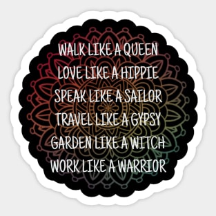 Be yourself - mandala Sticker